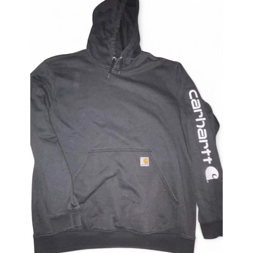 Carhartt Loose Fit Mid weight Logo Sleeve Hoodie- Large. Excellent